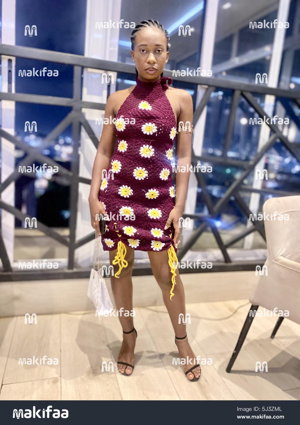 African crochet dress.