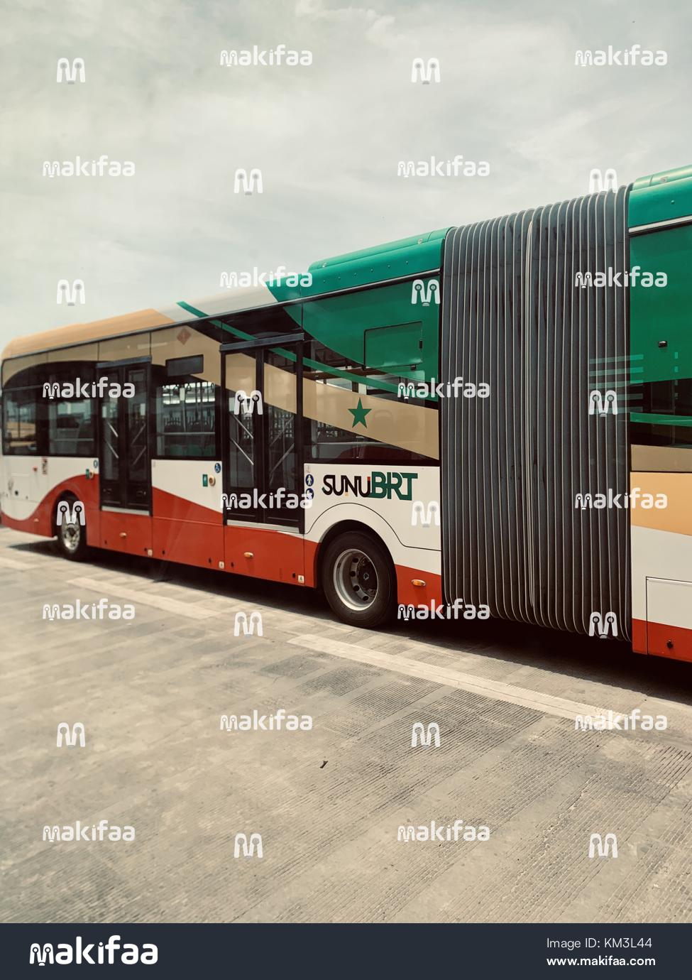 Urban transport bus brt senegal in circulation 