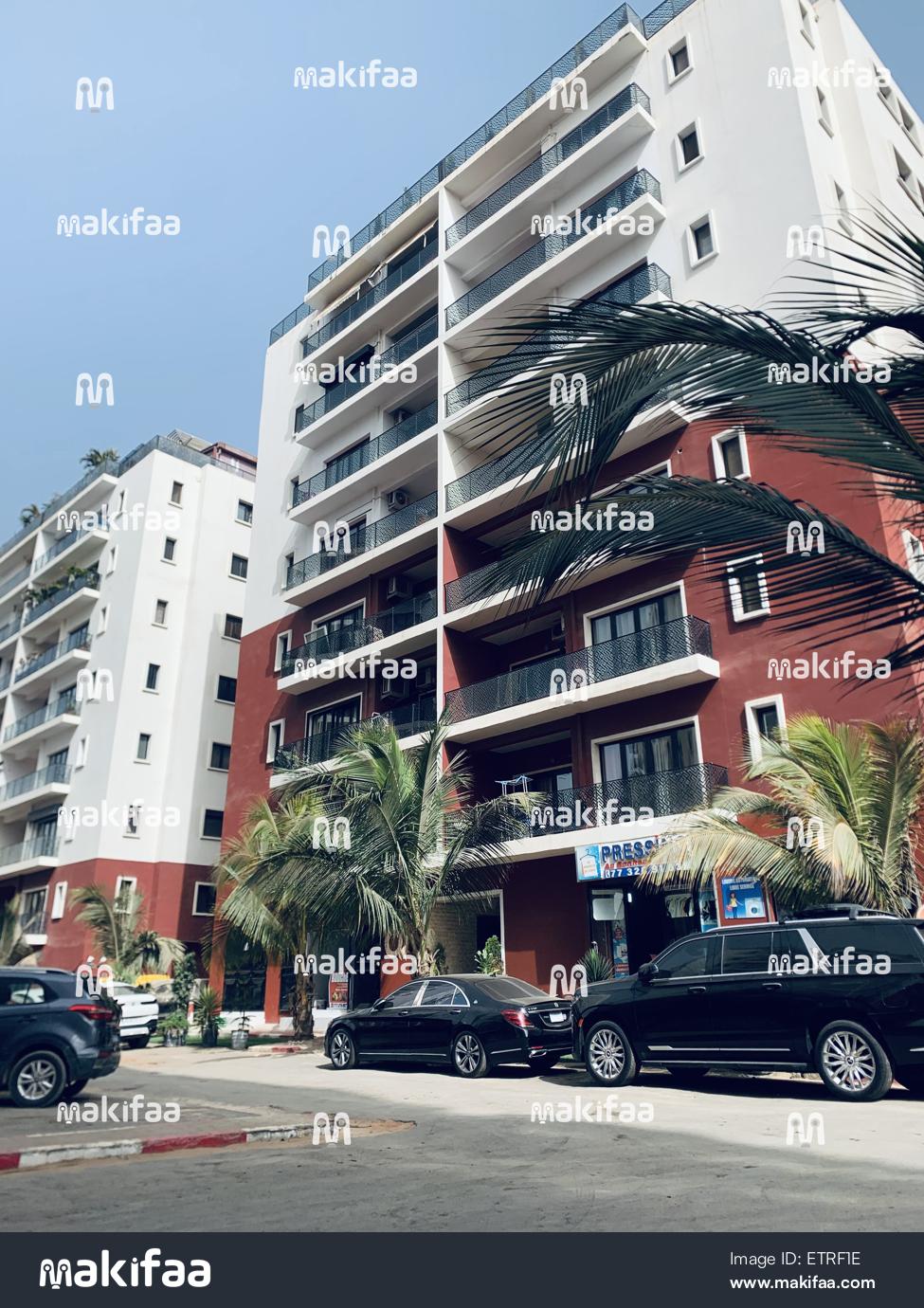 Beautiful apartment and buildings in an African city 