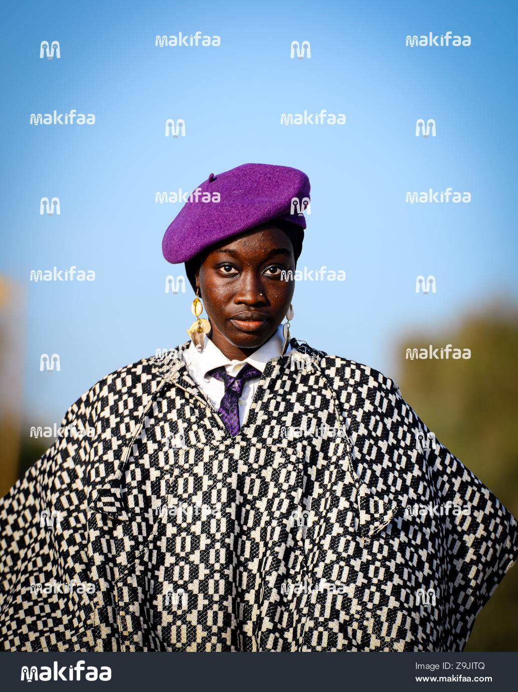 Stylish portrait of a woman dressed classily in a traditional boubou 