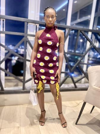 African crochet dress.