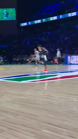 An intense moment of basketball that ended with a two-point shot
