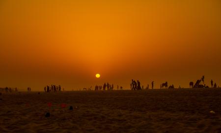 Beautiful sunset on a beach in Senegal