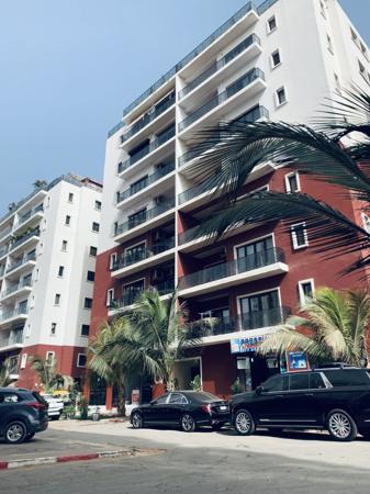 Beautiful apartment and buildings in an African city 