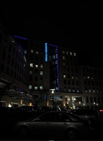 Kigali Heights Building at Night