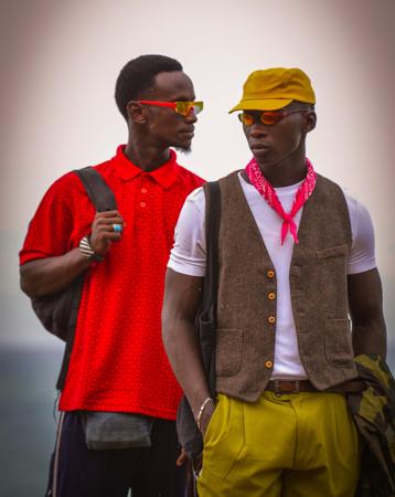 two young people with a relaxed style 