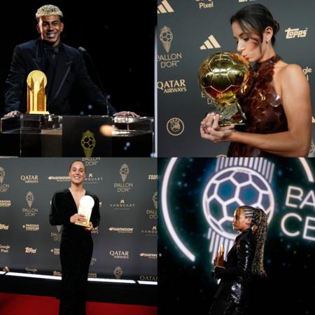 Les prix des joueurs Barcelonais lors de la cérémonie du ballon d'or