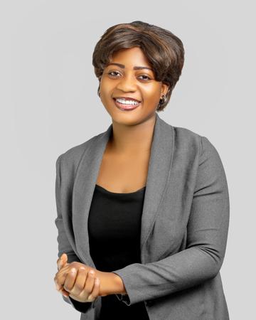 Professional woman in jacket with smile 