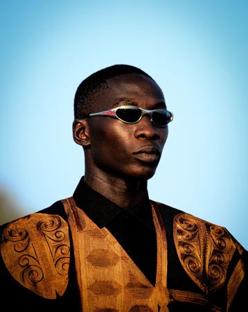 Stylish portrait of a young man in a traditional boubou 