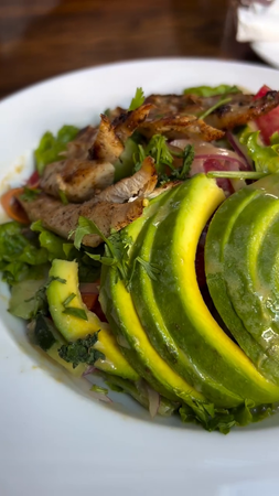 A delicious avocado salad dish